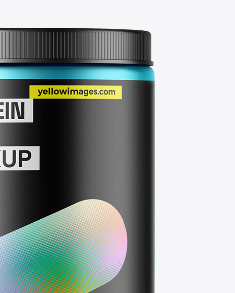 Matte Metallic Protein Jar Mockup Matte Metallic Protein Jar Mockup
