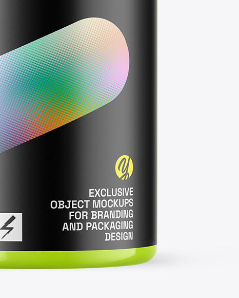 Glossy Protein Jar Mockup