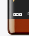 400ml Amber Square Bottle Mockup