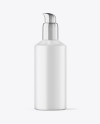 Frosted Liquid Soap Bottle with Pump Mockup