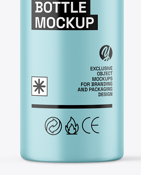 Frosted Liquid Soap Bottle with Pump Mockup