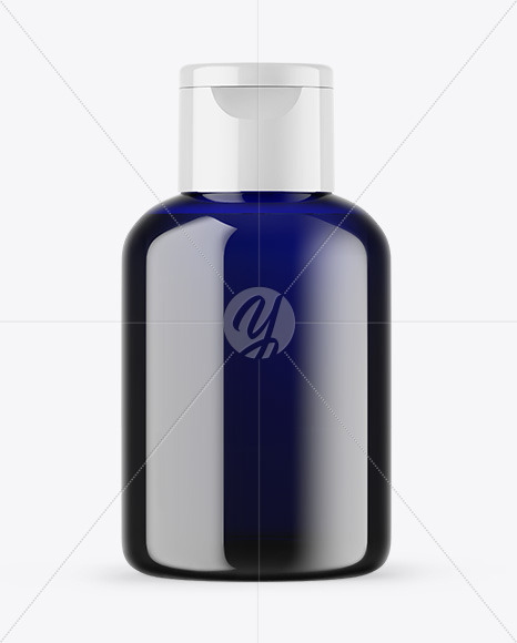 Blue Cosmetic Bottle Mockup