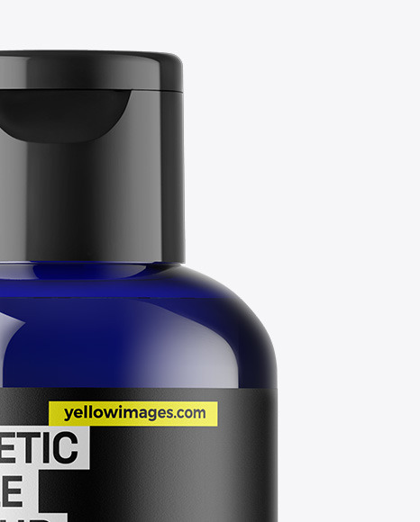 Blue Cosmetic Bottle Mockup