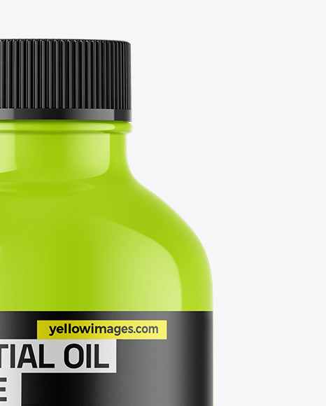 Glossy Essential Oil Bottle Mockup