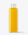 400ml Orange Juice Square Bottle Mockup