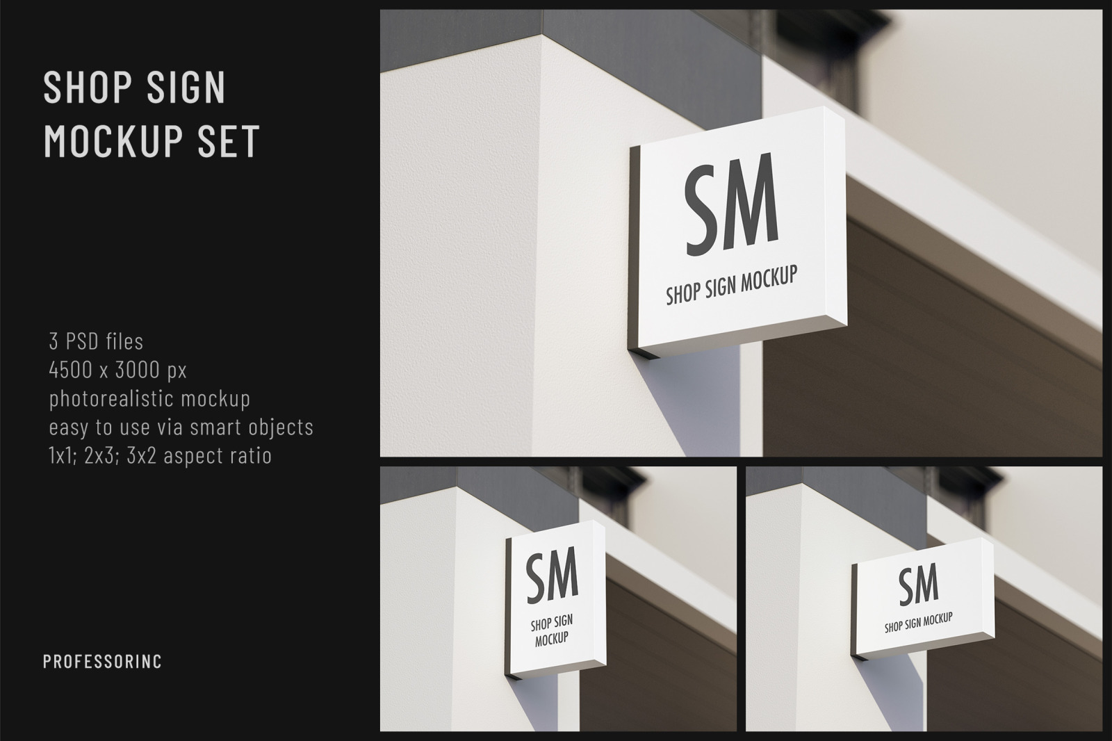 Shop Sign Mockup Set