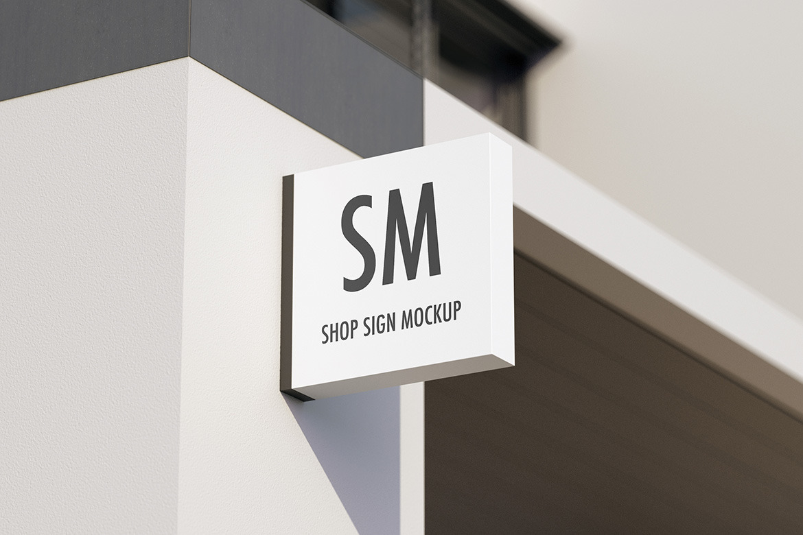 Shop Sign Mockup Set