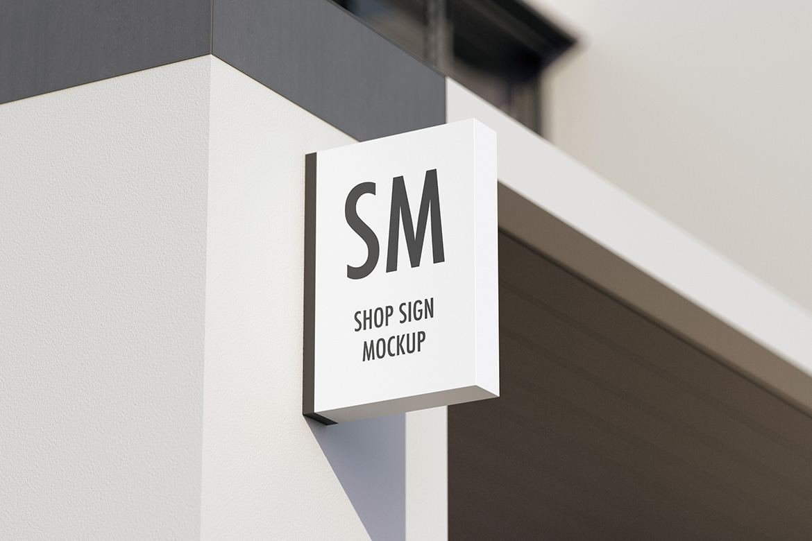 Shop Sign Mockup Set