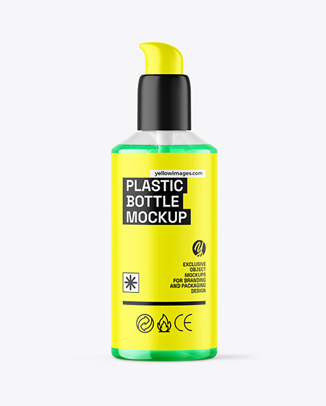 Color Liquid Cosmetic Bottle with Pump Mockup Color Liquid Cosmetic Bottle with Pump Mockup