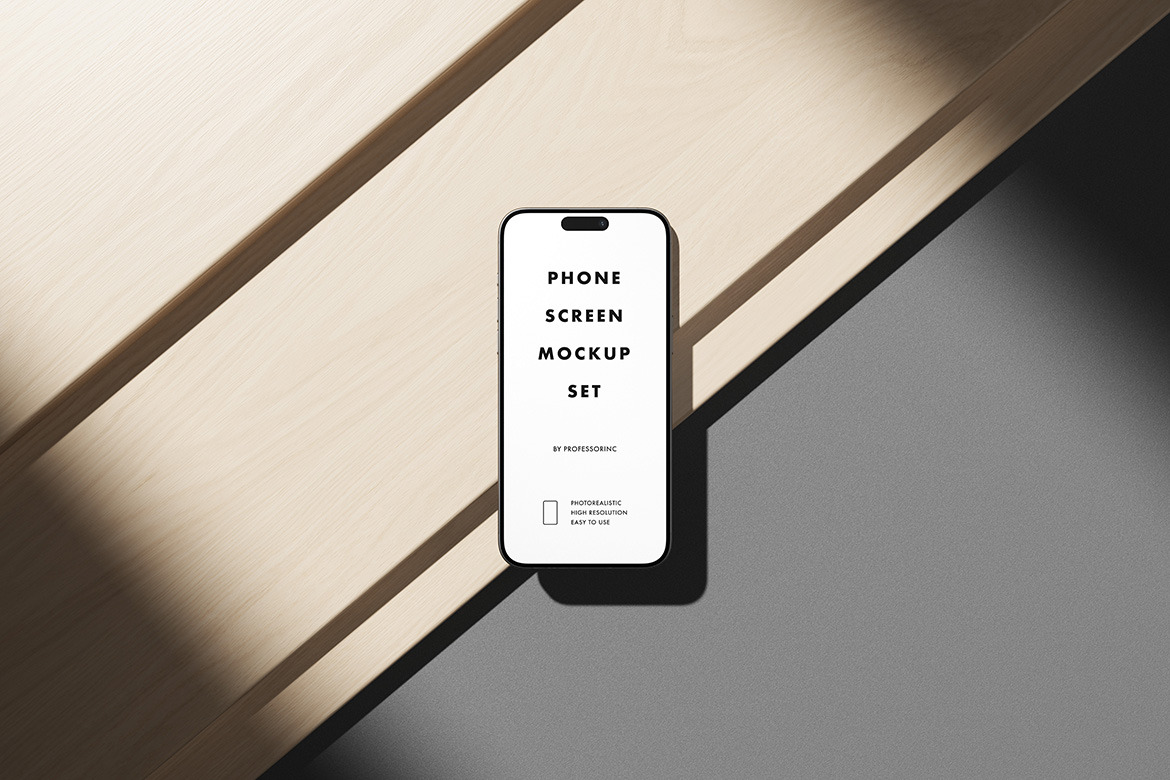 iPhone 15 Pro Max Screen Mockup Set iPhone 15 Pro Max Screen Mockup Set