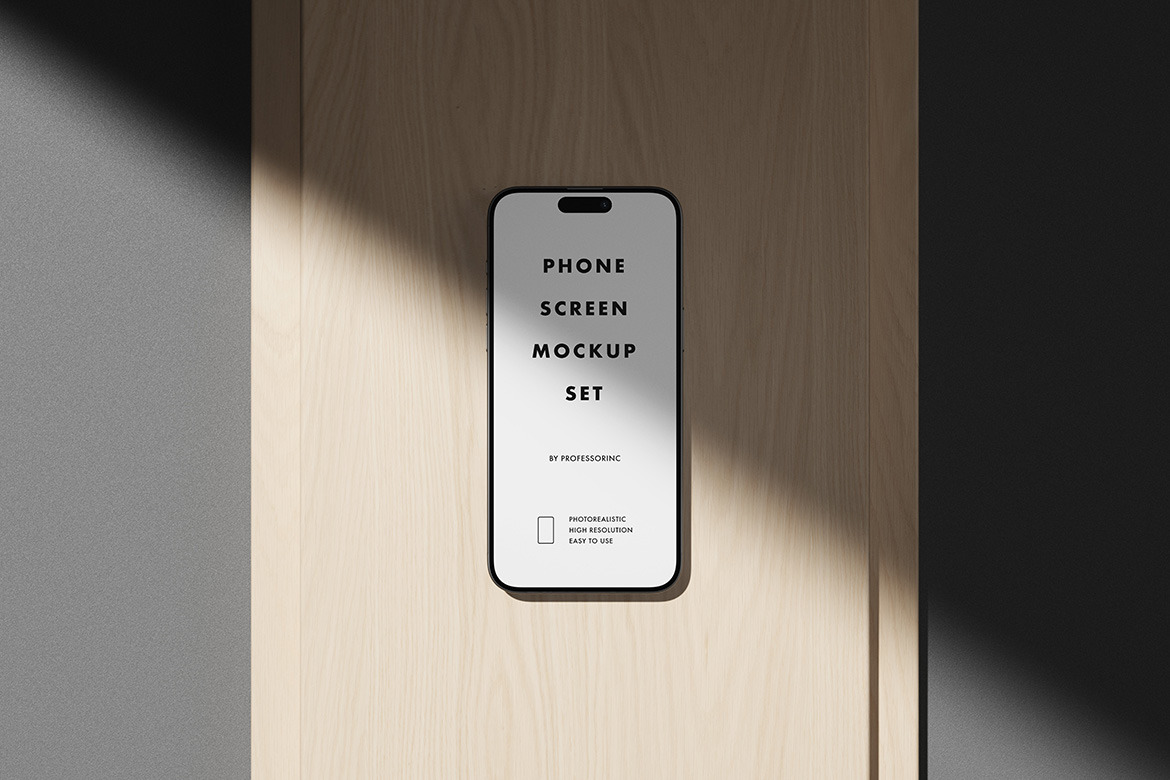 iPhone 15 Pro Max Screen Mockup Set iPhone 15 Pro Max Screen Mockup Set