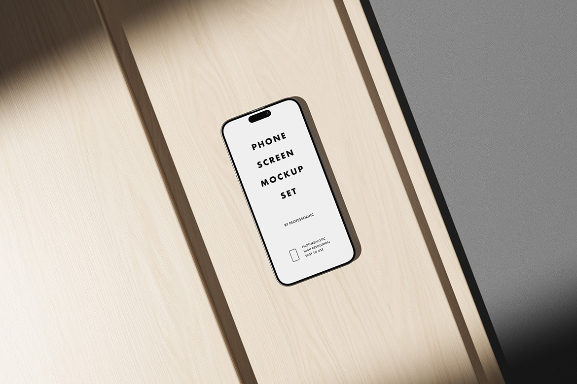iPhone 15 Pro Max Screen Mockup Set iPhone 15 Pro Max Screen Mockup Set