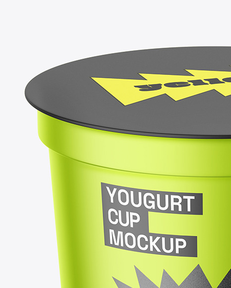 Metallized Yougurt Cup Mockup