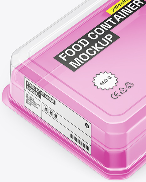 Clear Plastic Food Container Mockup