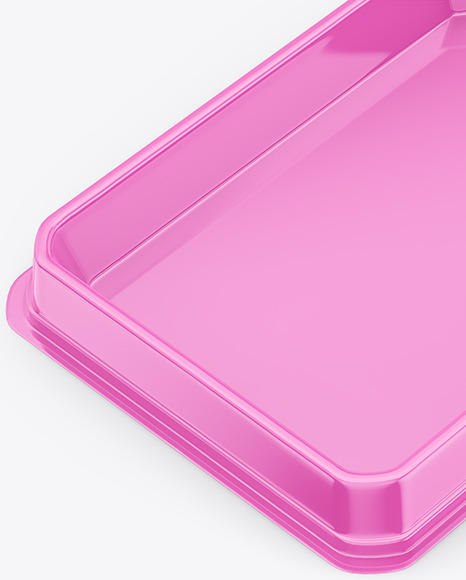 Clear Plastic Food Container Mockup