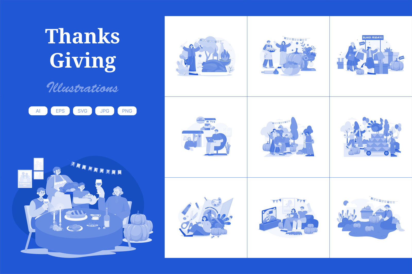 M517_ Thanksgiving Day Illustration Pack M517_ Thanksgiving Day Illustration Pack