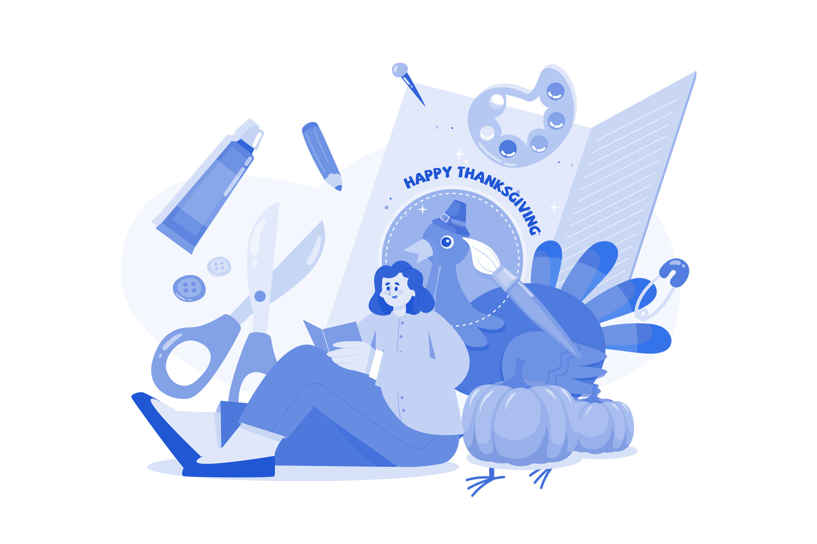 M517_ Thanksgiving Day Illustration Pack M517_ Thanksgiving Day Illustration Pack