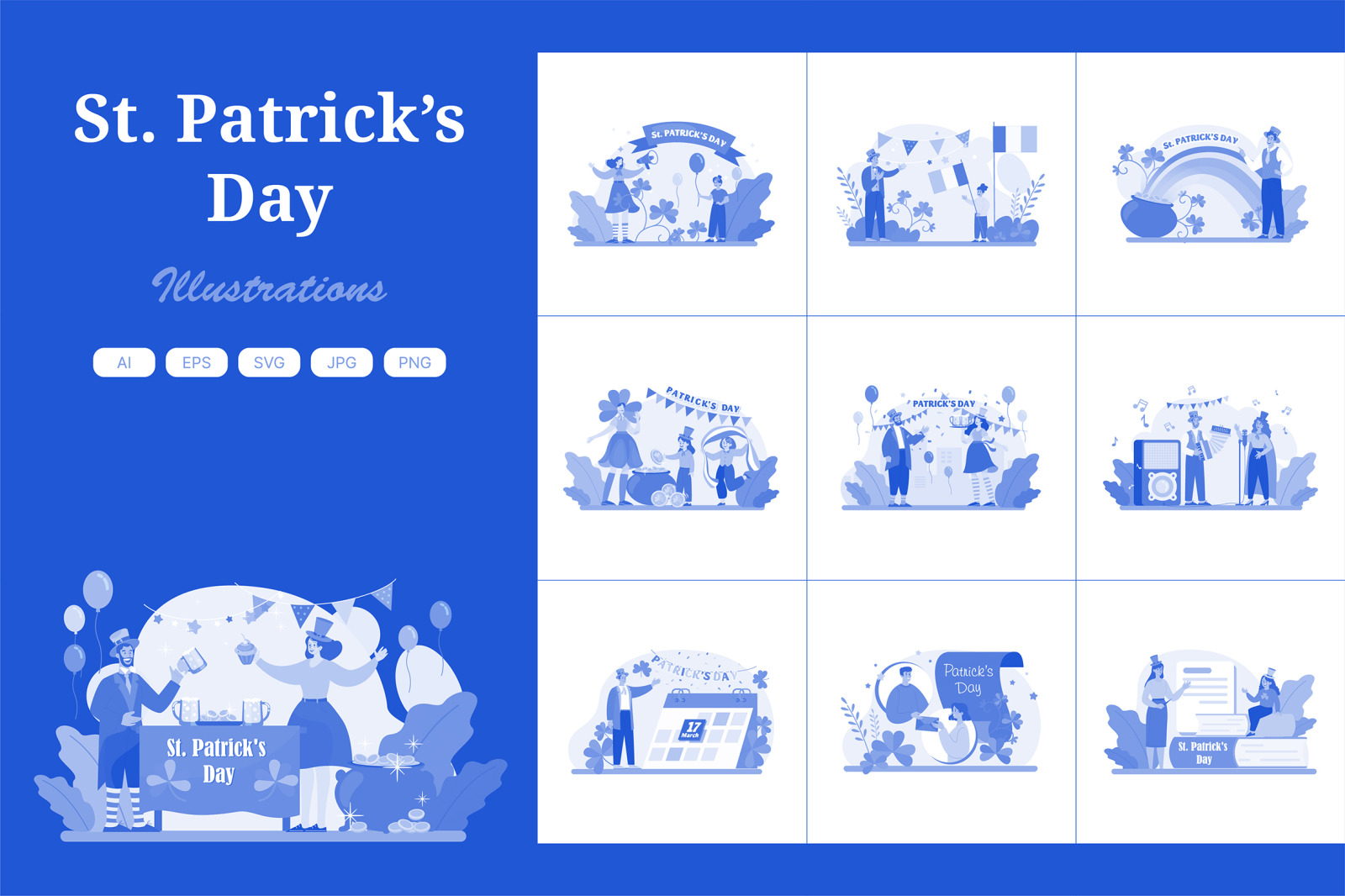 M512_St. Patrick’s Day Illustration Pack