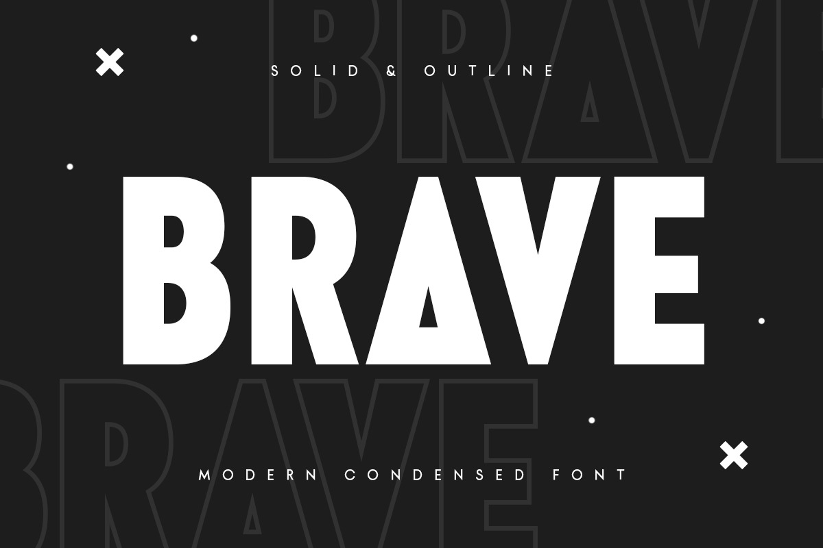 Brave - Modern Condensed Font Brave - Modern Condensed Font