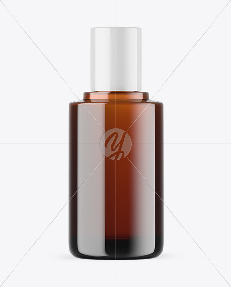 Amber Cosmetic Bottle Mockup