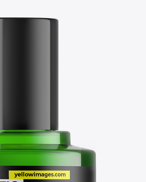 Green Cosmetic Bottle Mockup