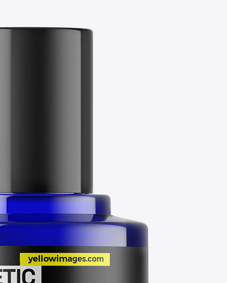 Blue Cosmetic Bottle Mockup