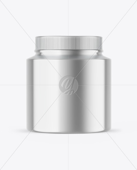 Metallic Protein Jar Mockup Metallic Protein Jar Mockup