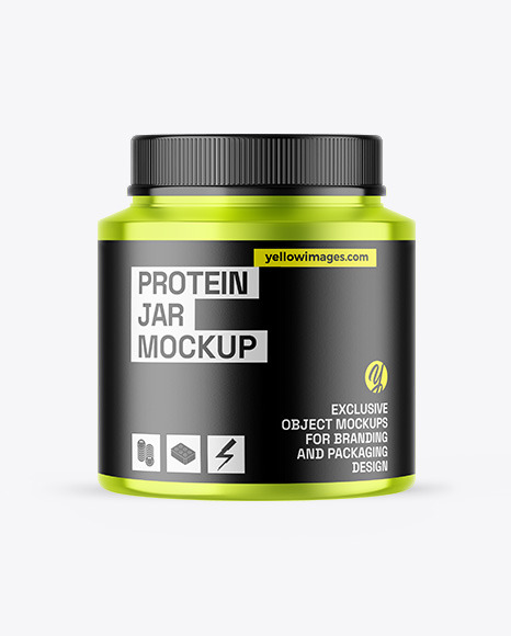 Metallic Protein Jar Mockup