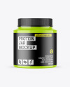 Glossy Protein Jar Mockup