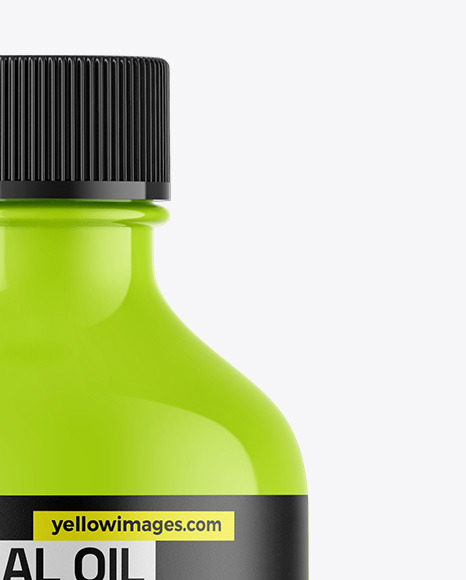 Glossy Essential Oil Bottle Mockup