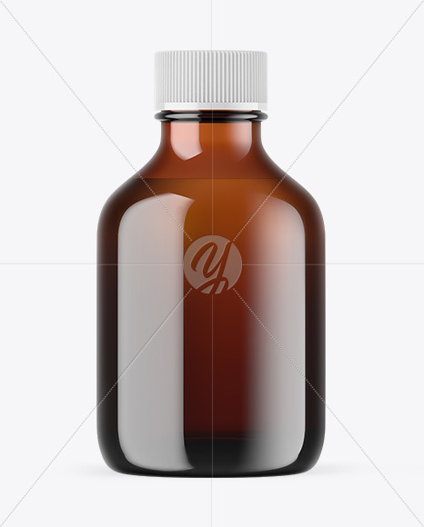 Amber Glass Essential Oil Bottle Mockup