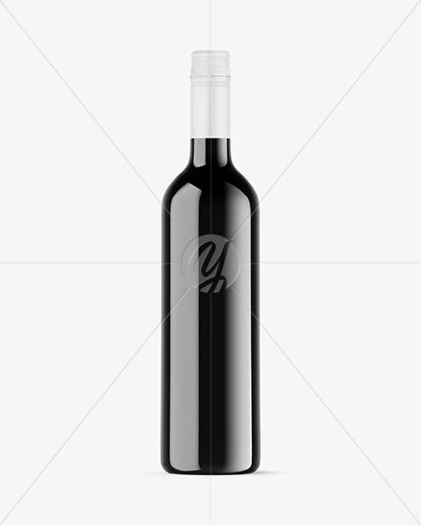 Dark Glass Wine Bottle Mockup