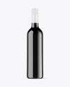 Dark Glass Wine Bottle Mockup