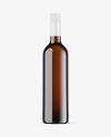 Amber Glass White Wine Bottle Mockup