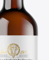 Amber Glass White Wine Bottle Mockup