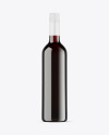 Antique Green Glass Red Wine Bottle Mockup