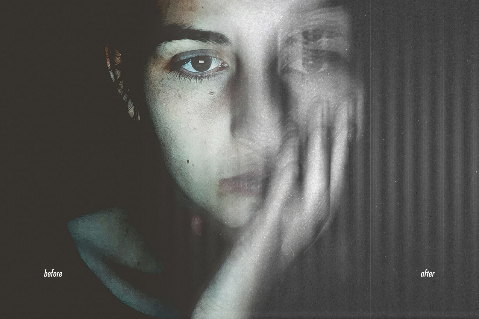 Psycho Disturbed Portrait Photo Effect