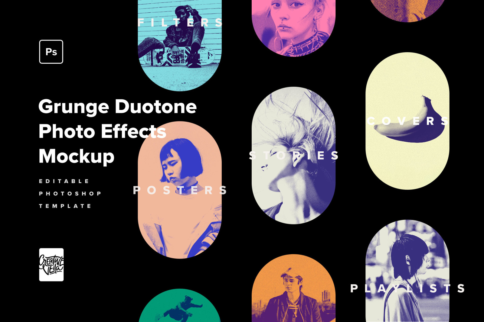 Grunge Duotone Photo Effects Pack Grunge Duotone Photo Effects Pack
