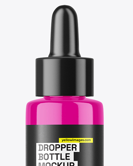 Glossy Dropper Bottle Mockup