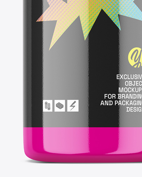 Glossy Dropper Bottle Mockup