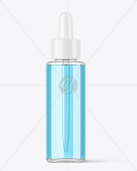 Clear Glass Dropper Bottle Mockup