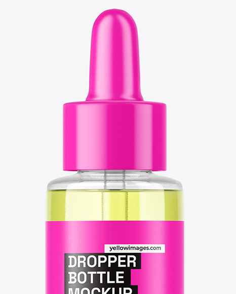 Clear Glass Dropper Bottle Mockup