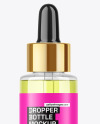 Clear Glass Dropper Bottle Mockup