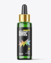 Green Glass Dropper Bottle Mockup