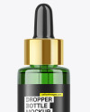 Green Glass Dropper Bottle Mockup