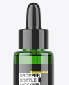 Green Glass Dropper Bottle Mockup