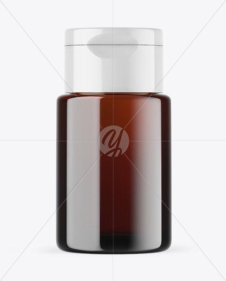 Amber Cosmetic Bottle Mockup