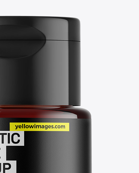 Dark Amber Cosmetic Bottle Mockup