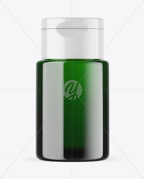 Green Cosmetic Bottle Mockup