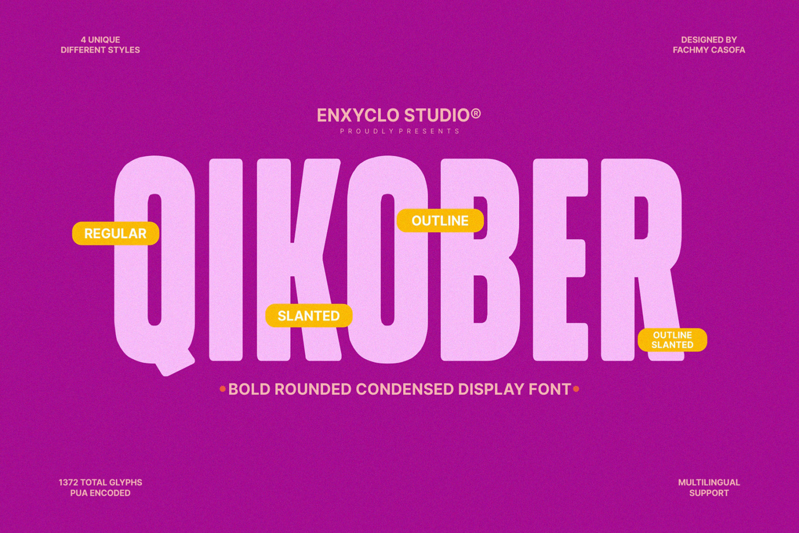 NCL QIKOBER - BOLD ROUNDED CONDENSED FONT